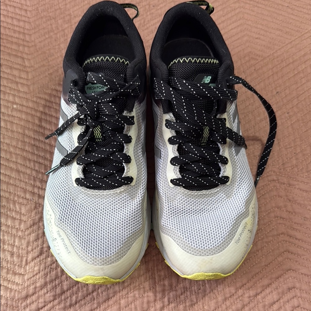 New Balance White and Black Athletic Shoes